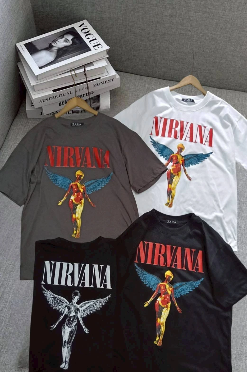 เสื้อยืดโอเวอร์ไซต์ ผ้าคอตตอน 100% อก 42-48 ยาว 28