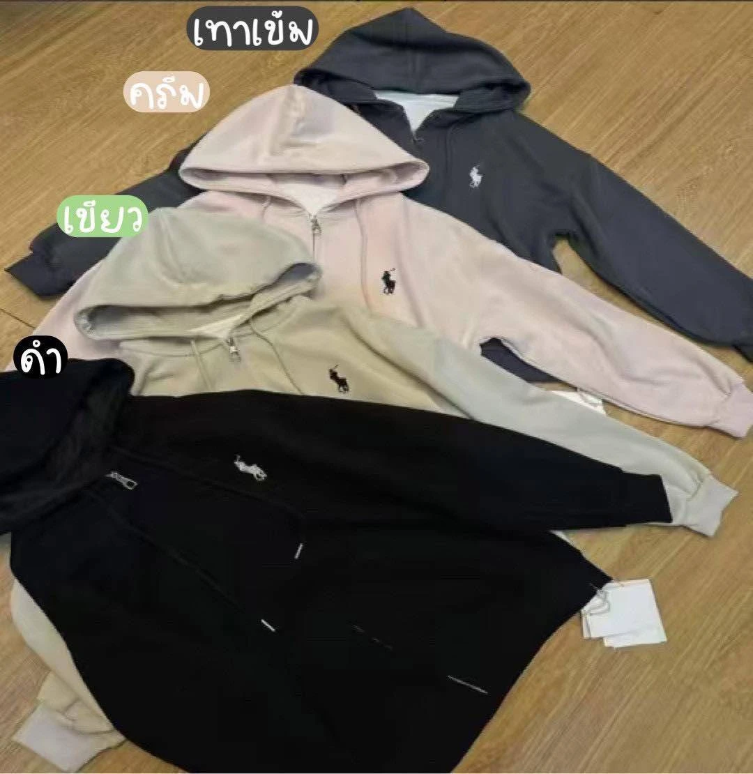 เสื้อแขนยาว มีซิป ผ้าเกล็ดปลา อกได้ถึง 42