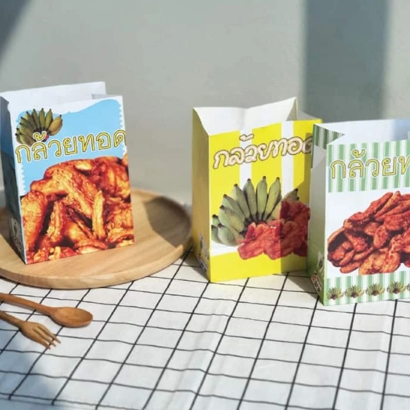 ถุงกล้วยทอดสีเหลือง 100 ใบ