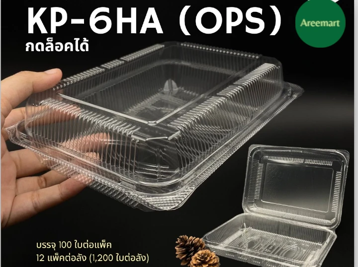 กล่อง BL 6HA ล็อค เนื้อ OPS  50ใบ/ห่อ