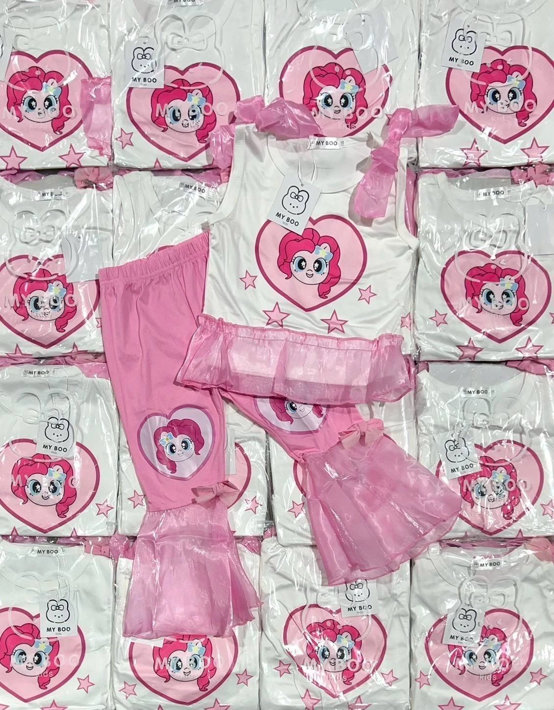 ชุดเซตลูกสาว pony แต่งโบว์ระบาย