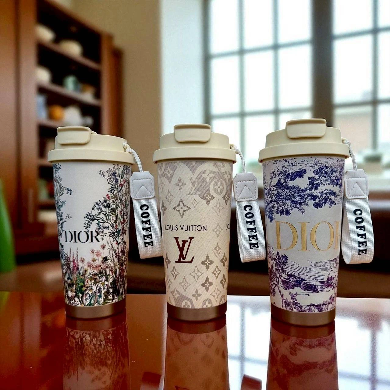 แก้วน้ำลายแบรนด์ Gucci เก็บร้อนเย็นได้มีหลอดในตัว