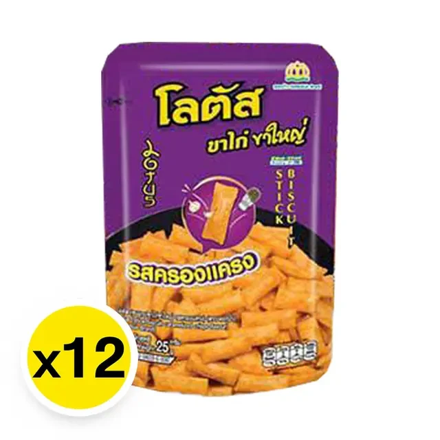 จังโก้ ขนมขาไก่แครกเกอร์ 22 กรัม 1 แพค 12 ซอง