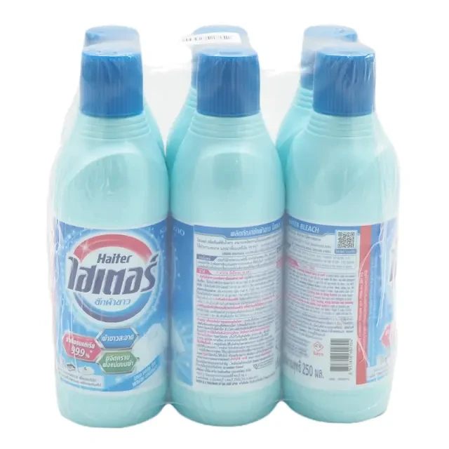 ไฮยีนน้ำยาซักผ้าขาวฟ้า 250มล.X6ขวด
