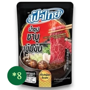น้ำชาบูเข้มข้น ตราฟ้าไทย200มล.8 ห่อ