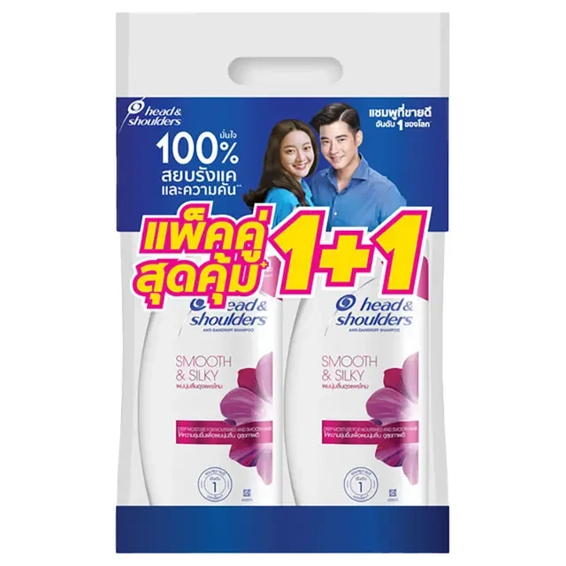เฮดแอนด์โชว์เดอร์แชมพู+ครีมนวดผม smooth & silky370มล.