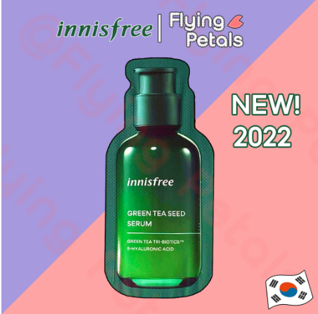 innisfree 2022 New! Green Tea Seed Serum Tri-Biotics™ 5-Hyaluronic acid เซรั่มชาเขียวอินนิสฟรีเพิ่มความชุ่มชื้น