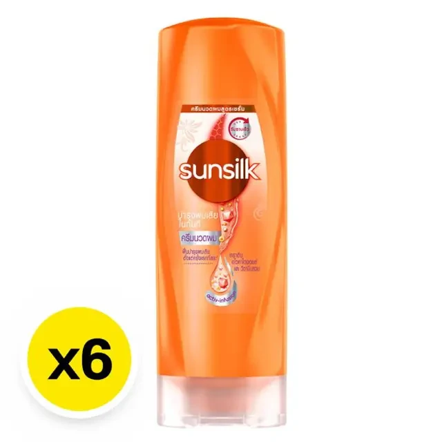 ครีมนวดผมซันซิลส้ม120มล.6ขวด