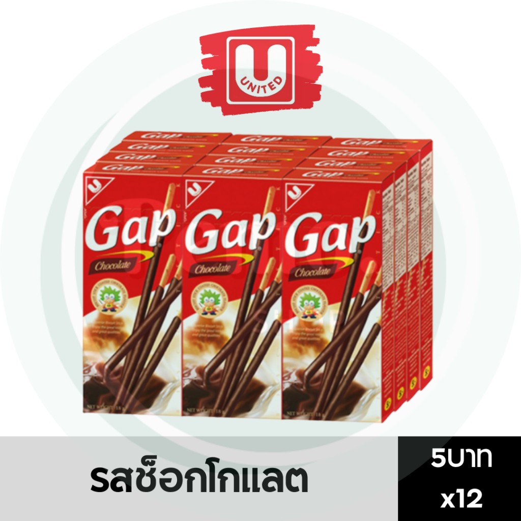 ขนมแก๊ป5บ.15กรัมx12กล่อง