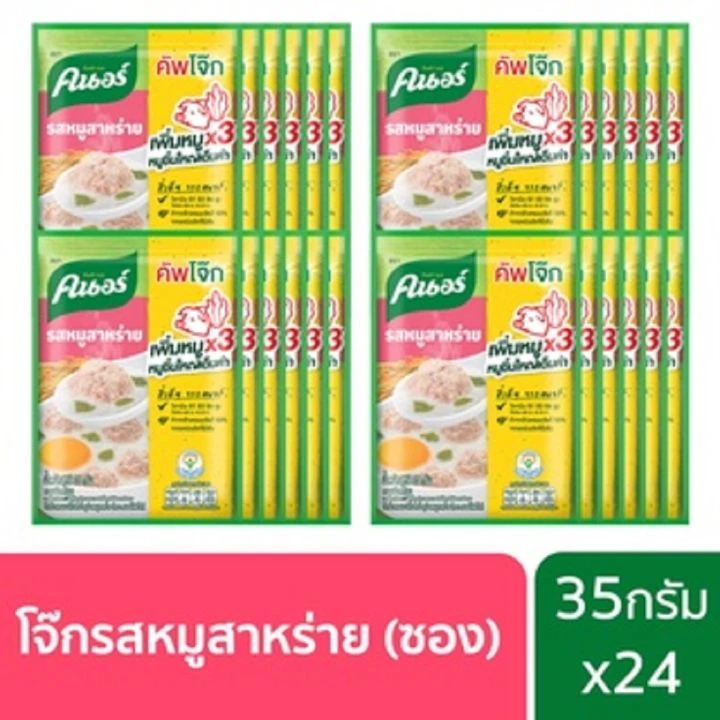 คนอร์คัพโจ๊กรสหมูสาหร่าย32กรัมx4ซองx24ห่อ