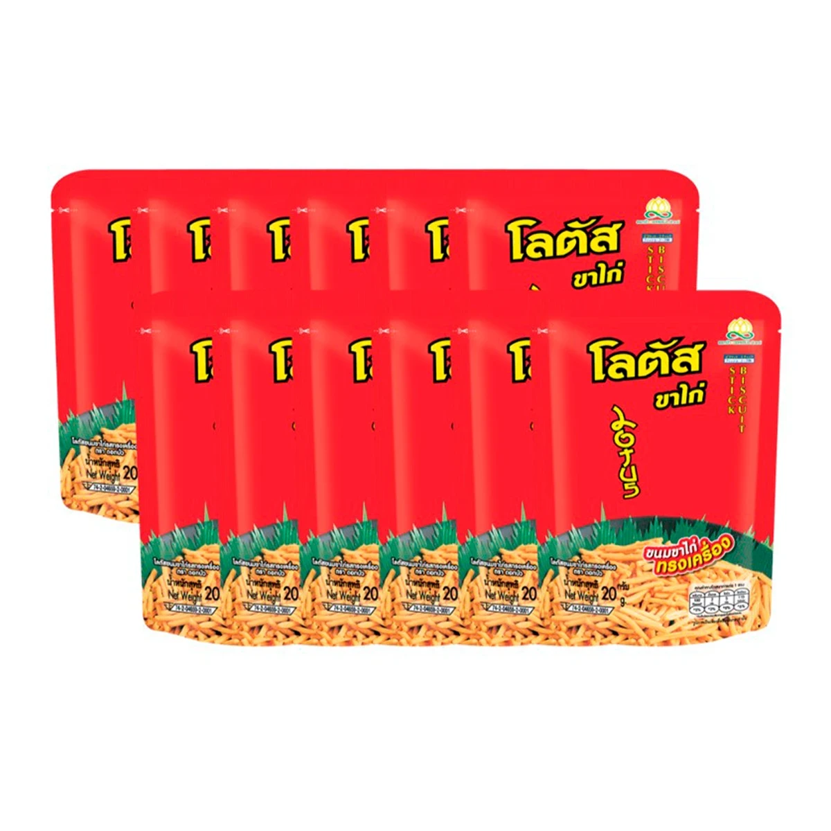 โลตัส ขาไก่ทรงเครื่อง5บ.25กรัม*12ซอง