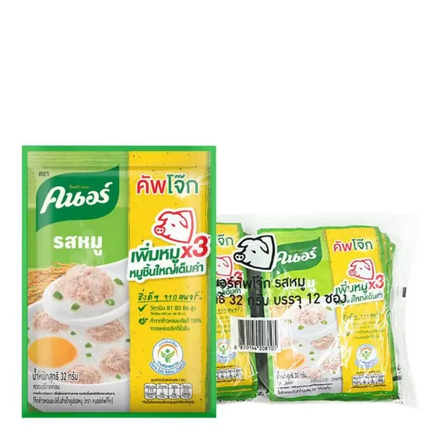 โจ๊กกึ่งสำเร็จรูปคนอร์รสหมู 28กรัม 12ซอง