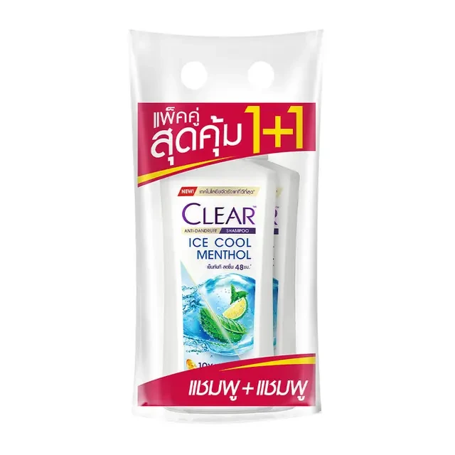 แชมพูเคลียร์ สีฟ้า370มล. 2ขวด