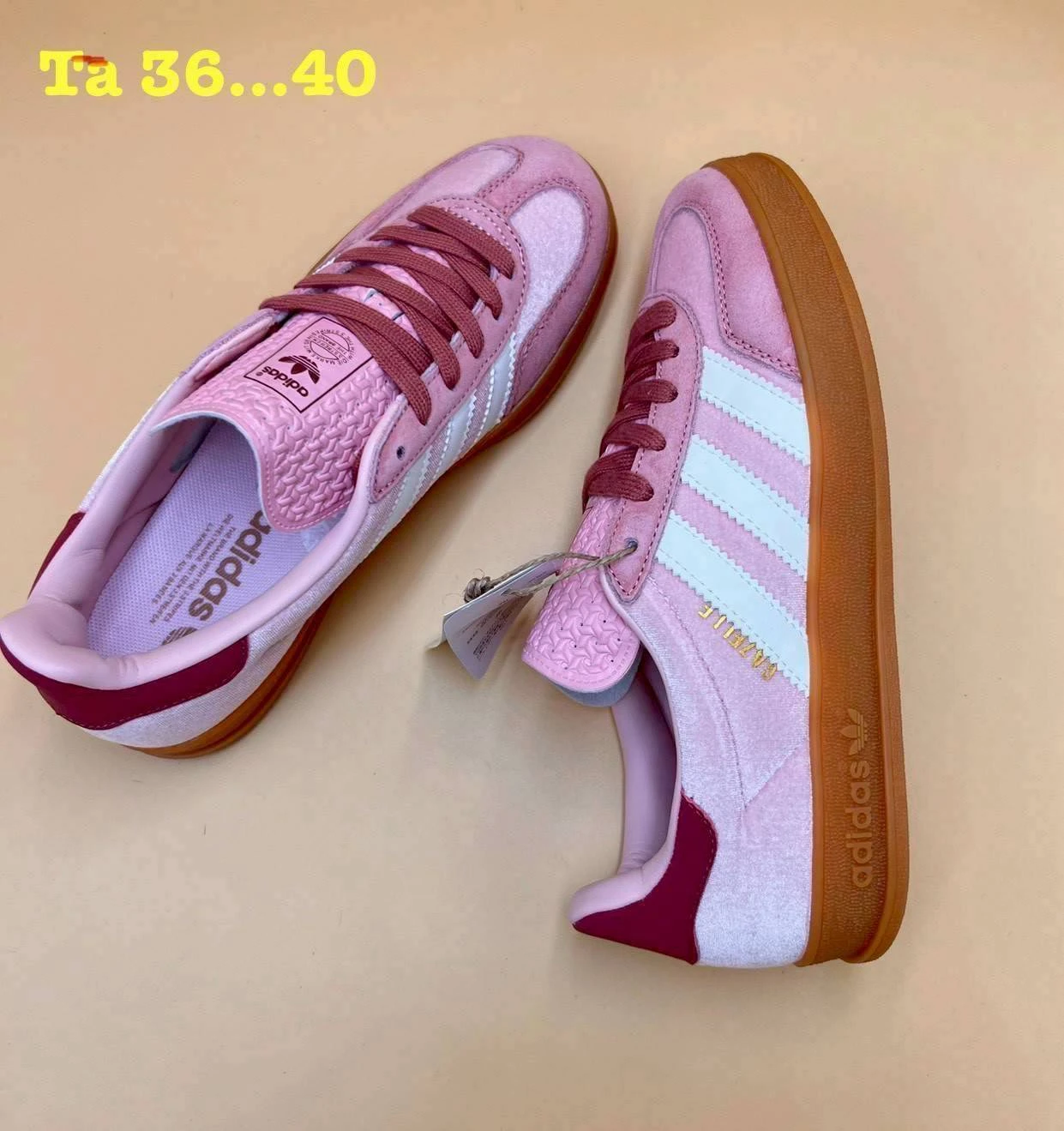 รองเท้าผ้าใบ Adidas Sambaชมพู พร้อมกล่อง