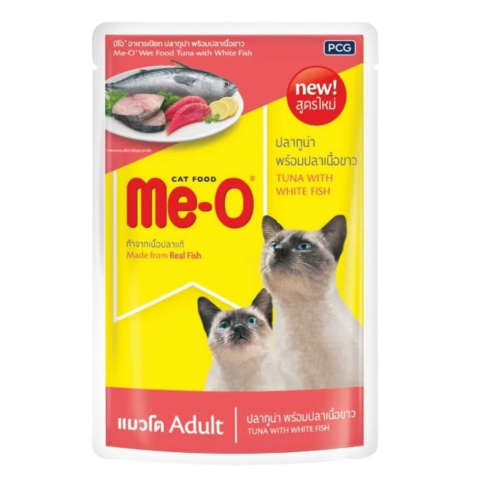 มีโอ ปลาทูน่า พร้อมปลาเนื้อขาว 80 กรัม