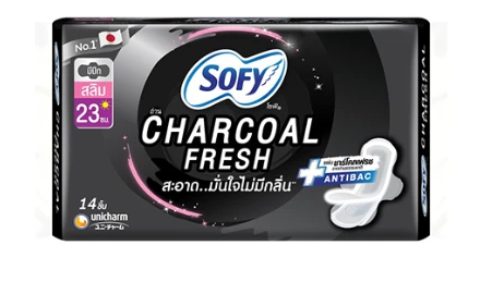 โซฟีชาร์โคลเฟรชสลิมแบบมีปีก 23ซม.