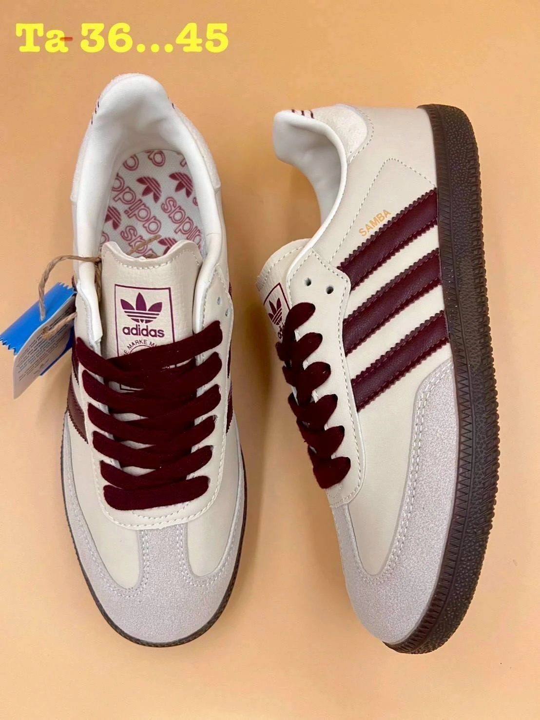 รองเท้าผ้าใบAdidas samba  พร้อมกล่องขนาด 36-45