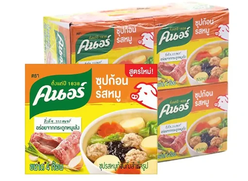 คนอร์หมูก้อน 40กรัม 12กล่อง+2