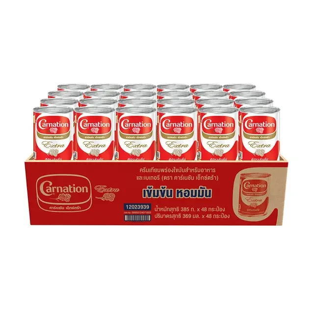 นมสดคาร์เนชั่นเอ็กตร้า385 กรัม x 48 กระป๋อง