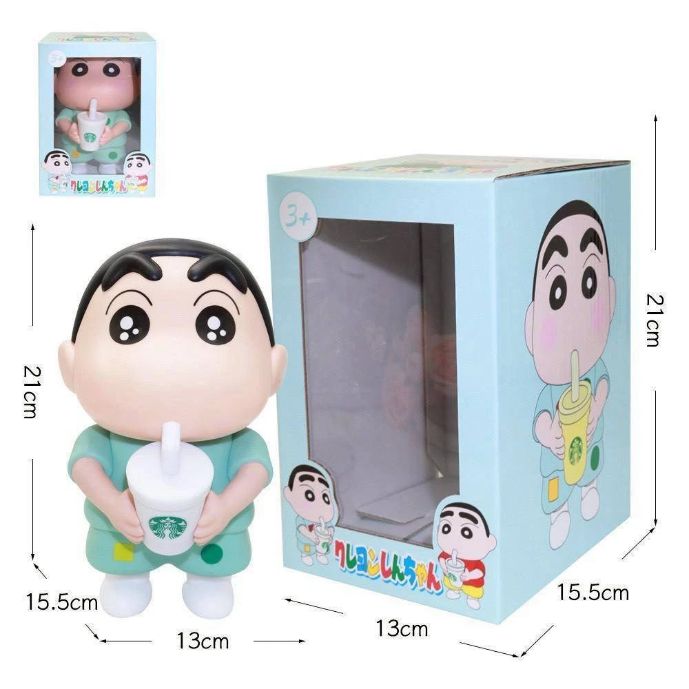 โคมไฟชินจังเเดง ด้านหลังเป็นกระปุกออมสิน พร้อมกล่อง