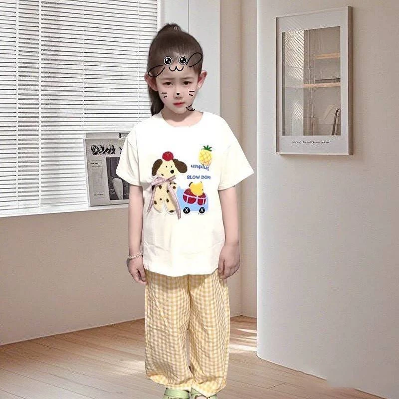 เสื้อยืดเด็กปักลายแน่นๆ อก 30-38