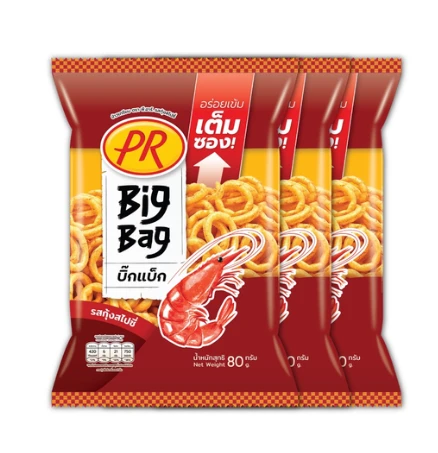ข้าวเกรียบกุ้งPRรสกุ้งสไปซี่ 85 กรัม *3 ซอง