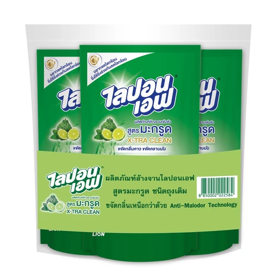 น้ำยาล้างจานไลปอนเอฟมะกรูด500มล.x3