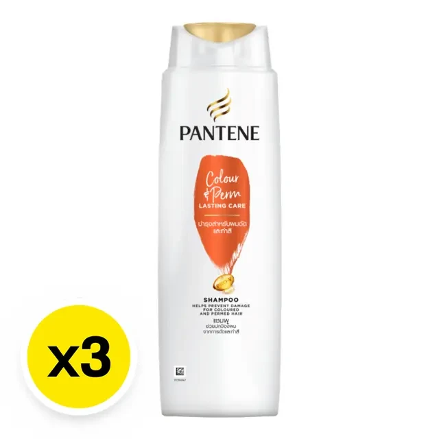 แชมพูแพนทีน สูตรคัลเลอร์แอนด์เพิร์ม120มล. 3ขวด