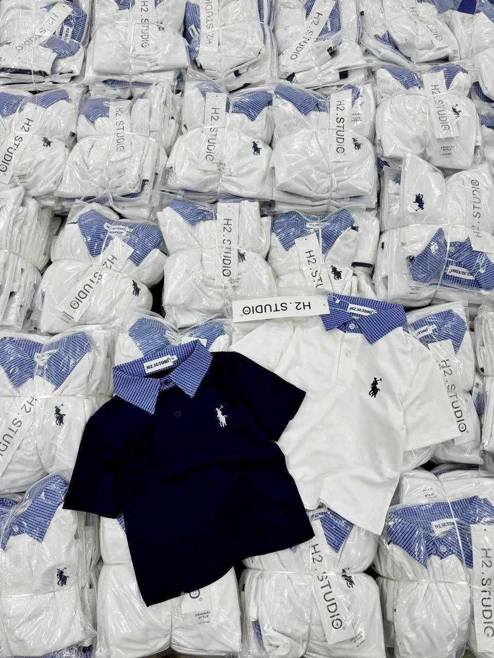 เสื้อยืดลูกชาย POLO แพ็ค 2 ตัว ขนาด 100-160