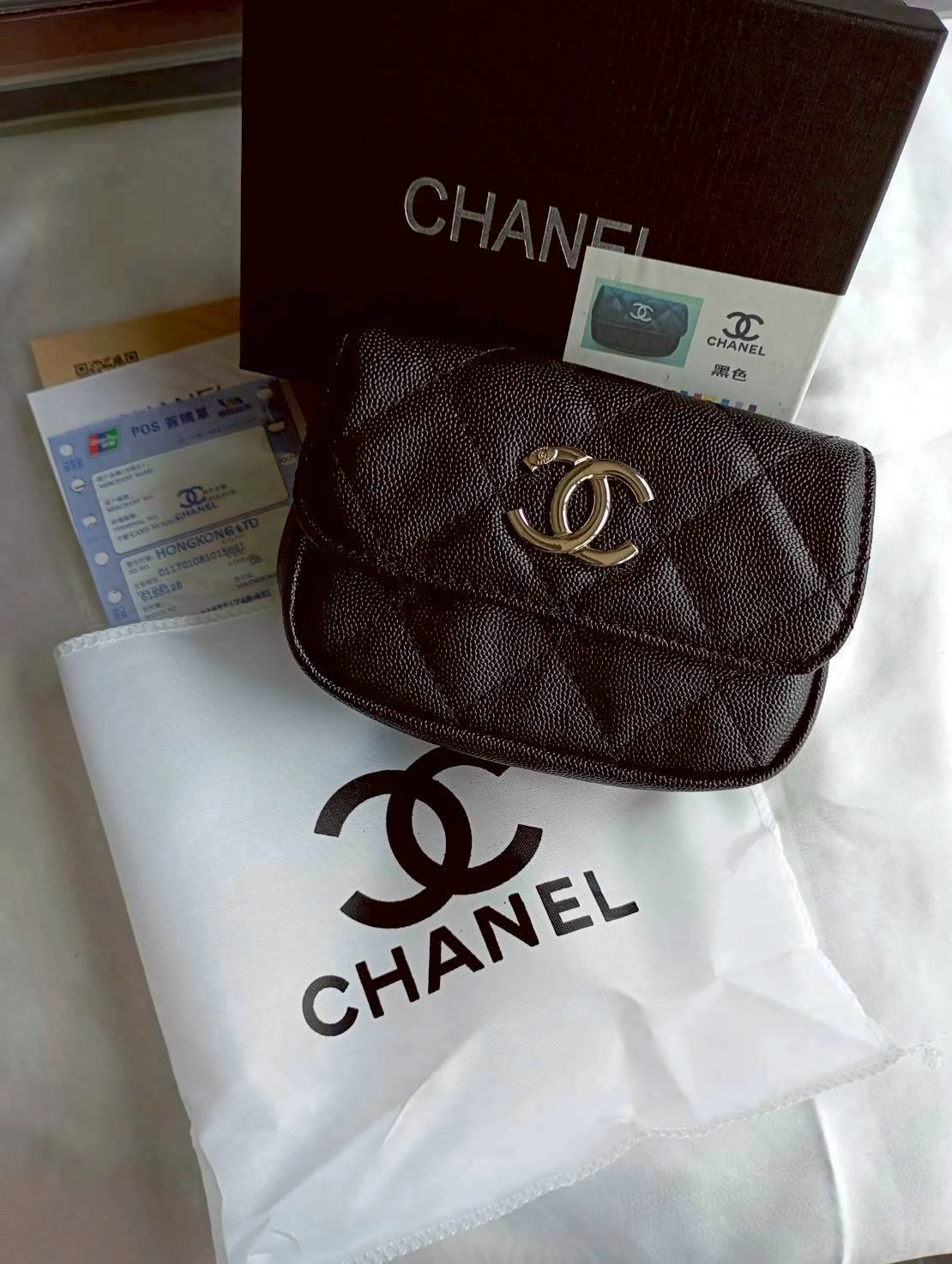 กระเป๋าสะพายข้าง แบรนด์ channel สายโซ่