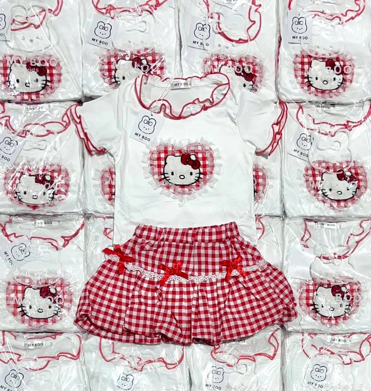 ชุดเซตลูกสาวคิตตี้ งานปักกระโปรงบอลลูน
