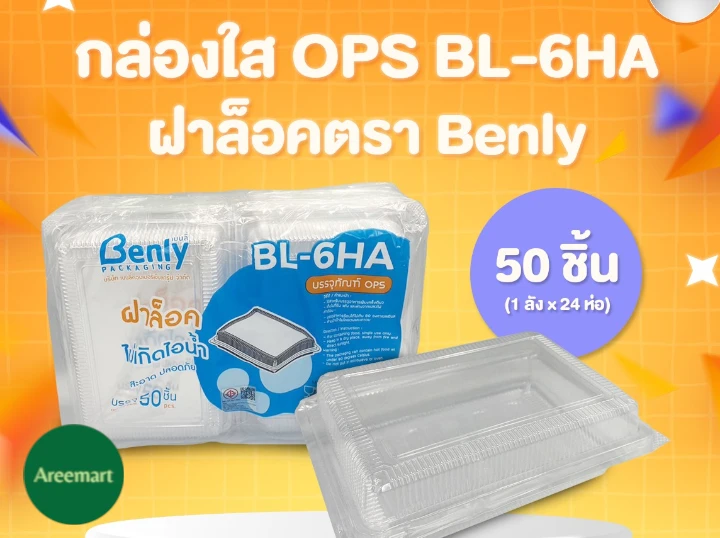 กล่อง BL 6HA ล็อค เนื้อ OPS  50ใบ/ห่อ