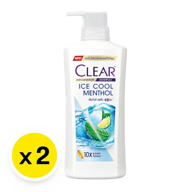 แชมพูเคลียร์ สีฟ้า370มล. 2ขวด