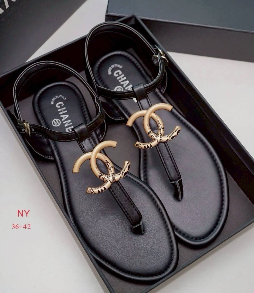 รองเท้าแตะchanel มี 2 สี ดำ ชมพู