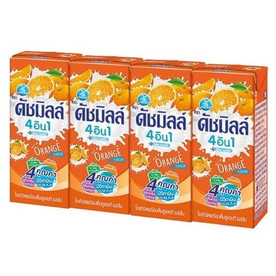 ดัชมิลล์เปรี้ยวส้ม 180 มล. * 4 กล่อง