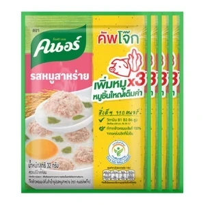 คนอร์คัพโจ๊กรสหมูสาหร่าย32กรัมx4ซอง