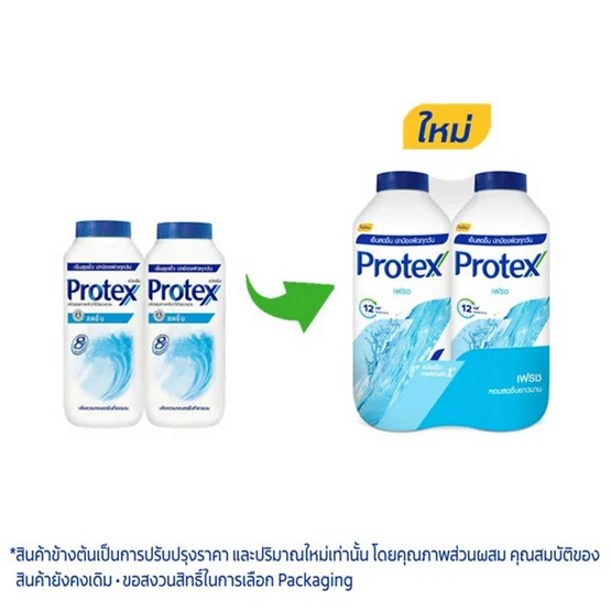 แป้งโพรเทคส์สดชื่น300กรัมx2