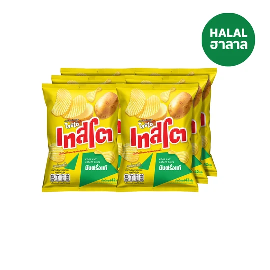 เทสโตมันฝรั่งแผ่นหยัก 20บาท 6 ซอง