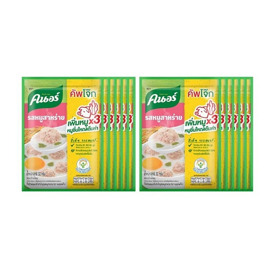คนอร์โจ๊ก32กรัมรสหมูสาหร่ายแพค6