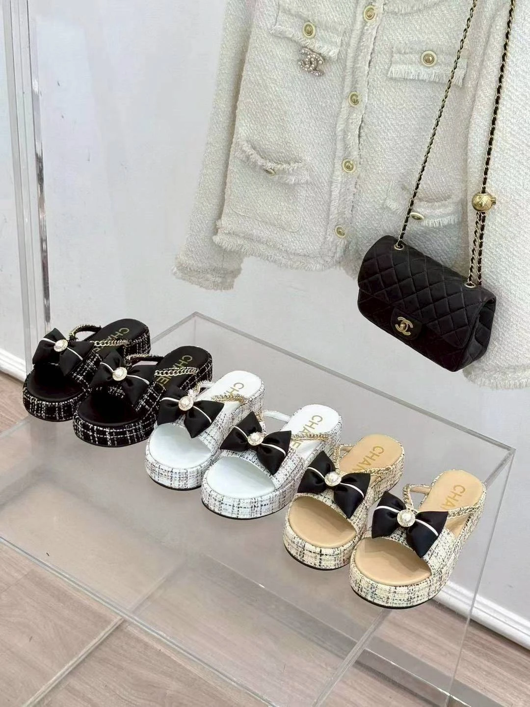 รองเท้าแตะเสริมส้น Chanel ไซต์ 36-40