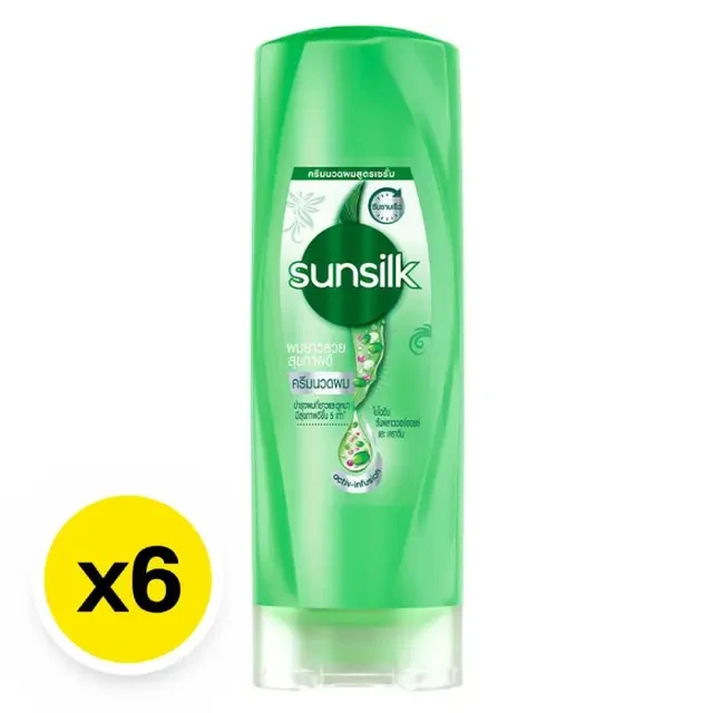 ครีมนวดผมซันซิลเขียว105มล.6ขวด