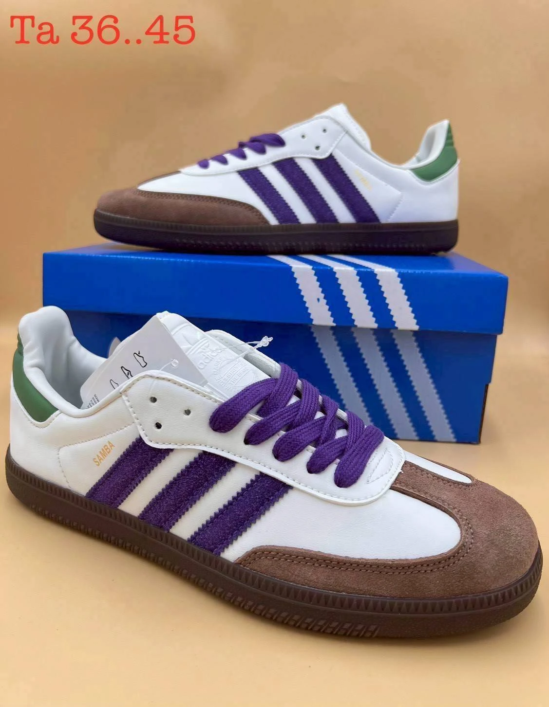 รองเท้าผ้าใบAdidas samba  พร้อมกล่องขนาด 36-45
