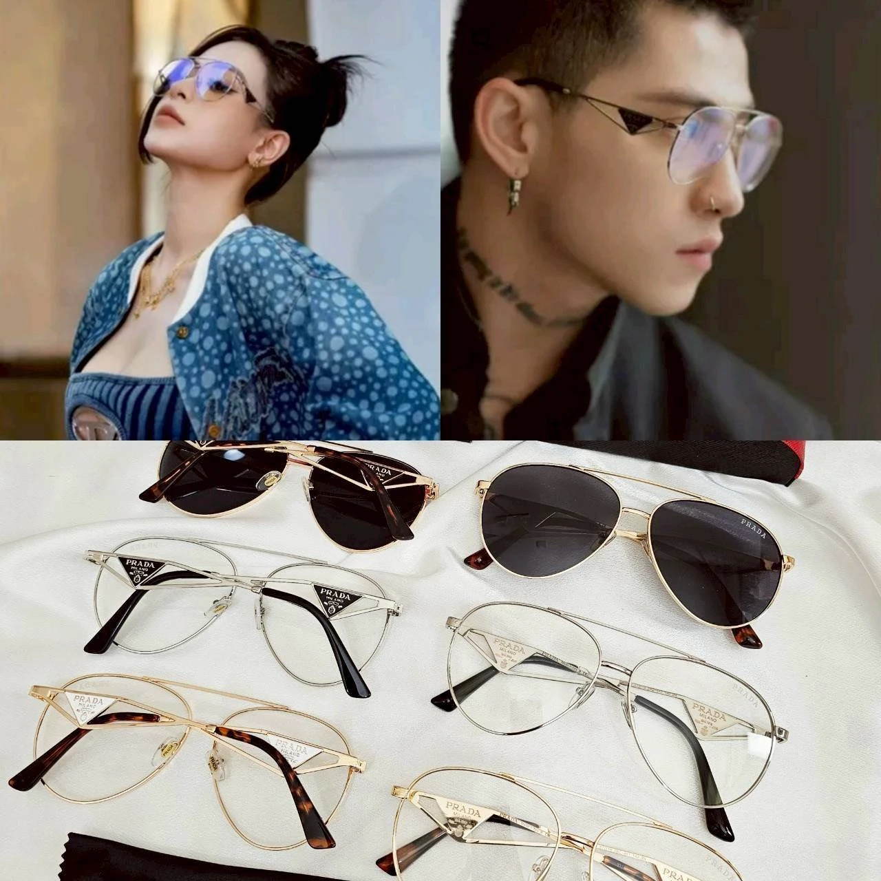 แว่นตา PRADA Pale & Silver