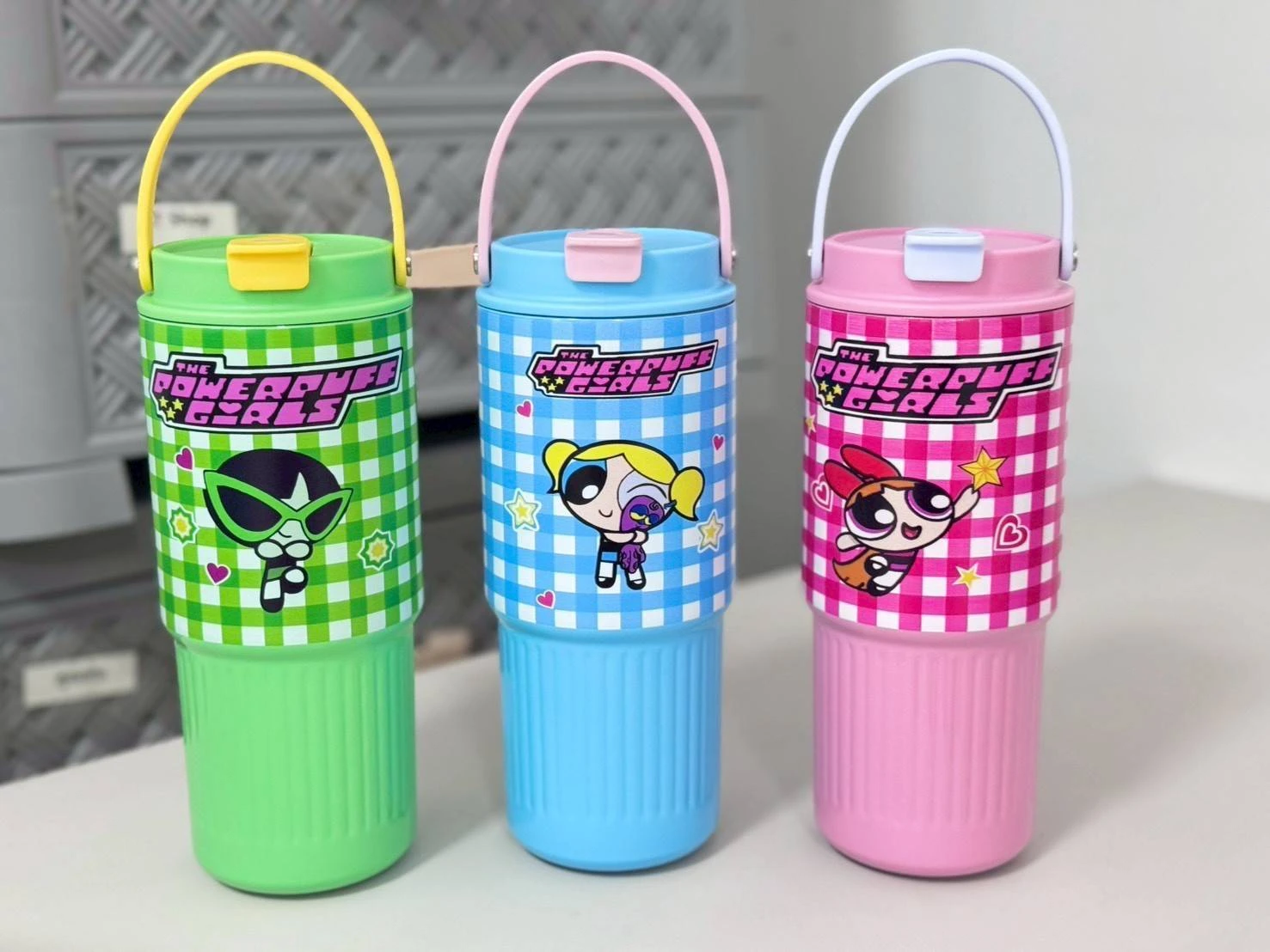 แก้วน้ำ Powerpuff girl คอลเลคชั่นใหม่พร้อมหูหิ้ว