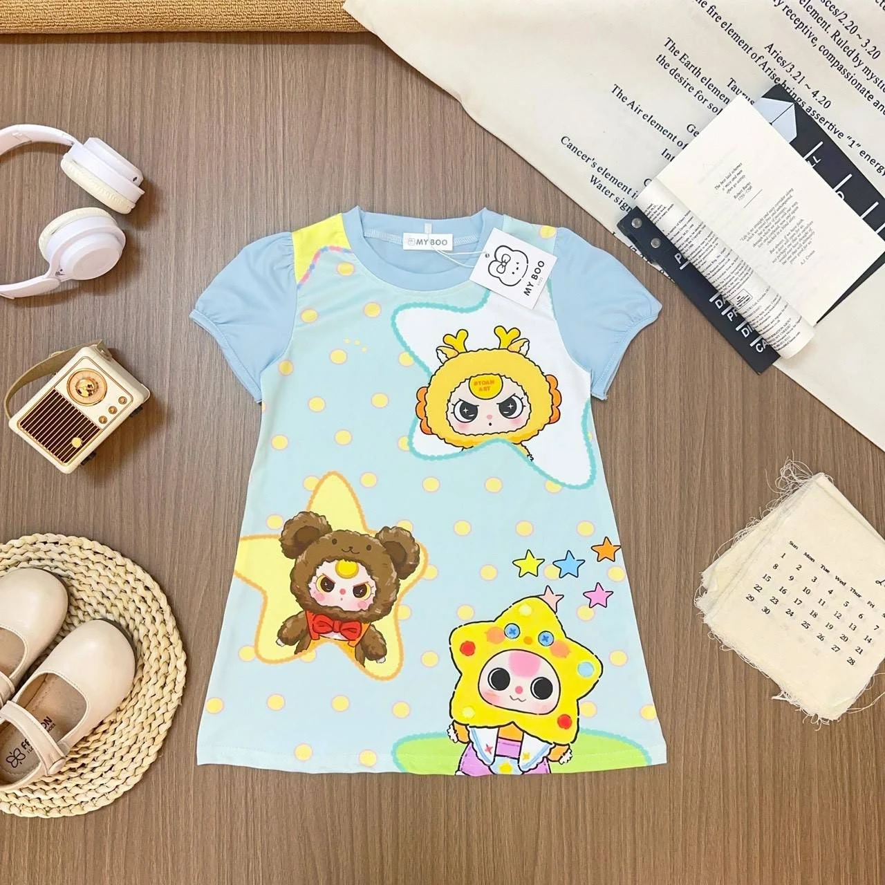 ชุดเดรสลูกสาว Rabbit ขนาด 100–160