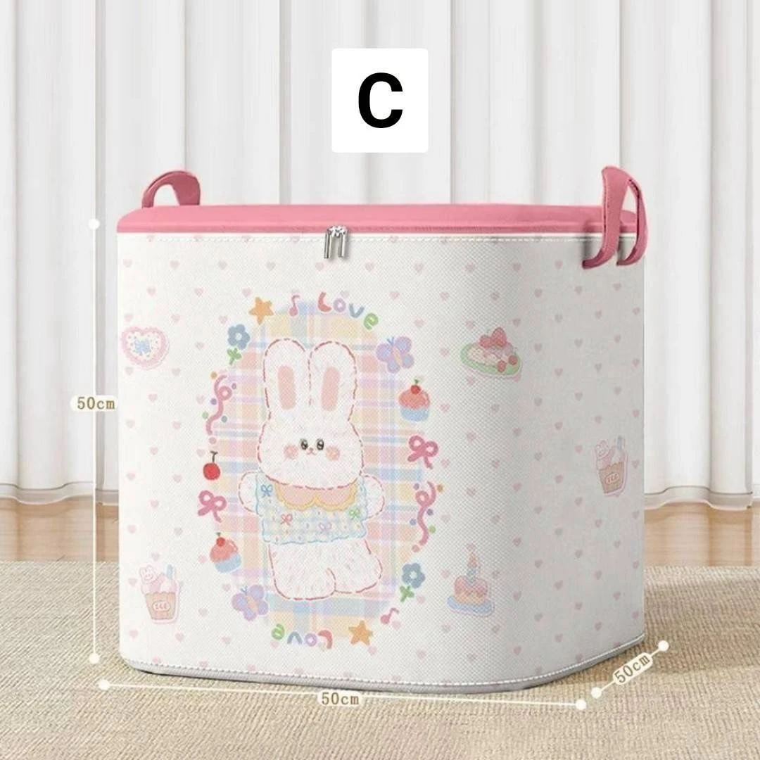 กระเป๋าเก็บผ้านวม เก็บของแบบกันฝุ่น มี 3 ลาย A B C