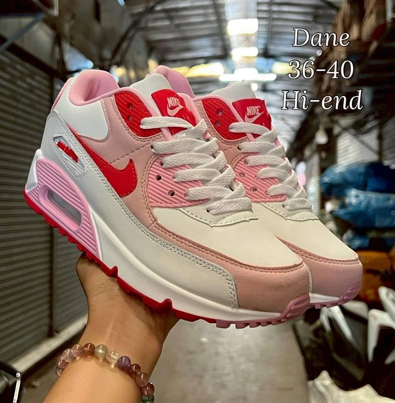 รองเท้าผ้าใบไนกี้สีชมพู ไซต์ 36-45